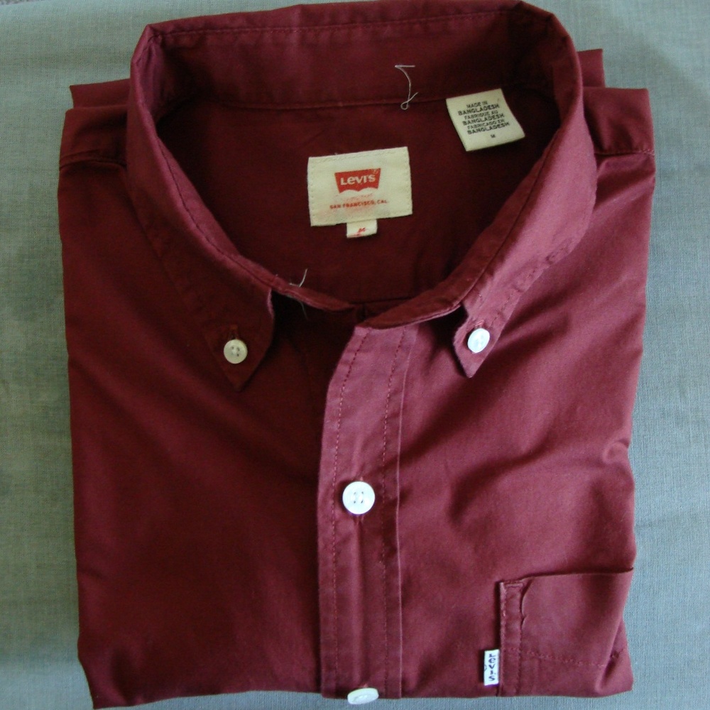 Levi's Burnt-Red Long-Sleeve Button-Down Shirt